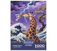 Giraffe1000 Pièces Aquarelle Puzzle Animal pour Adultes Jeu D'Intelligence Parfaitpourla Détente Créativité Et CommeCadeau38x26cm/1000pcs
