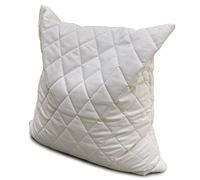 Giraffenland 40x40cm Coussin au Tissu matelassé Blanc et balles d´épeautre Issues de l´Agriculture Biologique contrôlée, avec Housse intérieure supplémentaire Bio