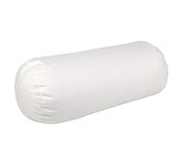 Giraffenland Coussin cylindrique aux balles d´épeautre Biologique pour la Nuque ou Les Genoux L:40cm, Ø:20cm - Tissu en Coton sergé Blanc, Directement rempli