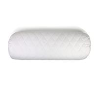 Giraffenland Coussin Semi-cylindrique à l´épeautre Bio 55cm, Tissu matelassé Blanc, Directement rempli de balles d´épeautre Bio. pour Nuque et Genoux