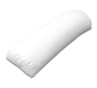 Giraffenland Coussin Semi-cylindrique aux balles d´épeautre Bio 55cm, Tissu en Coton sergé Blanc, Coussin Directement rempli aux enveloppes d ´épeautre Bio - pour Nuque et Genoux