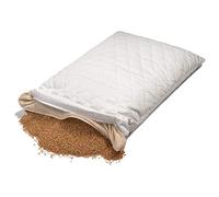 Giraffenland Oreiller au Millet Biologique 40x80cm Tissu matelassé Blanc, avec Housse intérieure supplémentaire Bio