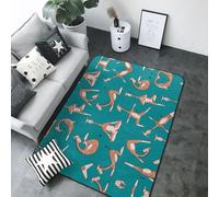 Giraffes Doing Various Tapis de yoga pour décoration de salon - Tapis antidérapant lavable pour intérieur 203,2 x 147,3 cm pour décoration de chambre à coucher et salon