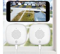 Girafit Caméra de fenêtre 3MP 2K, caméras WiFi 2,4 GHz et 5 GHz pour sécurité à la maison, lot de 2 avec vision nocturne ChroMax en couleur, détection de personne et de mouvement, enregistrement 24/7,