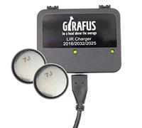 Girafus Chargeur Piles Bouton Rechargeable Piles Plates CR2032 CR2025 CR2016 Rechargeable -> LIR 2032/2016 / 2025 - 2 Batteries LIR2032 3.7V INCLUSES - Universel: Convient pour Toute Prise USB