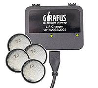 Girafus Chargeur Piles Rechargeable Piles Bouton CR2032 CR2025 CR2016 Rechargeable -> LIR 2032/2016 / 2025 - 4 Batteries LIR2032 3.7V INCLUSES - Universel: Convient pour Toute Prise USB