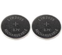 Girafus LIR2025 Lot de 2 piles bouton rechargeables LIR 2025 3,7 V 40 mAh CR2025 - Piles bouton rechargeables pour générateur de clé de voiture - Remplace CR 2025