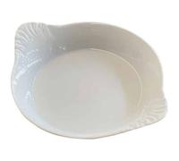 Plat rond à oreilles - GIRARD - 12.5 x 15.5 cm - blanc