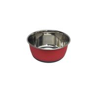 GIRARD-Gamelle pour chien et chat coloris rouge mat en inox Tyrol - 500 ml