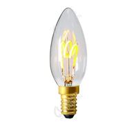 Girard Sudron 716614-LED Ampoule Bougie C35 LED Filament Boucle 35 mm E14 (SES Petit Culot à Vissage), Clair, Blanc Chaud, 110 Lumens, 2 W