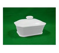 GIRARD - Terrine rectangulaire - avec couvercle - capacité 420 gr - 14.5x11.5 cm - blanc