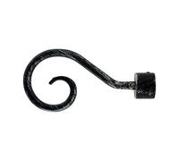 GIRASOLE HOME® Borne crochet pour tringle à rideau de diamètre de 18 à 20 mm, 2 pièces en aluminium (noir et argent)