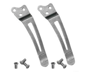 Girftong Lot de 2 clips arrière robustes en acier inoxydable, fonctionnels pour portefeuilles et lampes de poche, élastiques et pour une utilisation prolongée (type J)