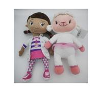(girl and sheep)Original Doc McStuffins Plush Toys, Dottie Girl Cute Blue Dragon and Lambie Get Soft Baby Doll for