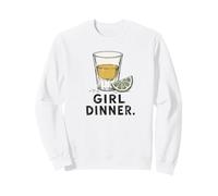 Girl Bar Humour Dinner Funny Tequila Shot Lime Design Sweatshirt