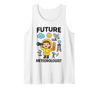 Girl Cute Future Meteorologist Kids Junior Weather Scientist Débardeur