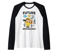 Girl Cute Future Meteorologist Kids Junior Weather Scientist Manche Raglan