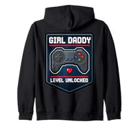 Girl Daddy Level Débloqué Nouveau Père Papa Fille Gamer Sweat à Capuche