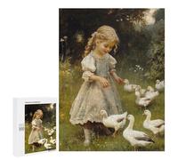 Girl Feeding Ducks in Garden Puzzle 1000 Pièces Educa Jouet en Bois Cadeau Unique Décoration Intérieure Jeu Éducatif Challenge Toy Adultes Et Enfants À Partir De 14 Ans 500 PCS
