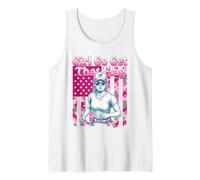 Girl Go Get That Drapeau américain Motif Camouflage Débardeur