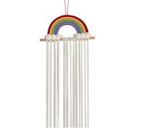 Girl Hair Bows Holder, Wall Mount Hair Clip Organizer with Rainbow Design, Multi-Purpose Bow Claw Storage, Decorative Accessory for Bedroom Organization