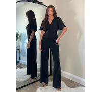 Girl In Mind Girl In Mind Black Zanda Twist Front Jumpsuit