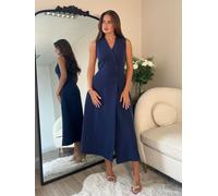 Girl In Mind Girl In Mind Blue Hazel Tailored Sleeveless Midi Dress Blue EU 48 (UK 20)