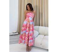 Girl In Mind Girl In Mind Pink Danni Strapless Bandeau Midi Dress Pink EU 36 (UK 8)