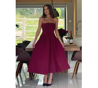 Girl In Mind Girl In Mind Red Danni Strapless Bandeau Midi Dress Red EU 50 (UK 22)