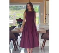 Girl In Mind Girl In Mind Red Nesta Boat Neck Skater Midi Dress Red 22