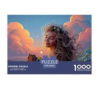 Girl in The Ocean 1000 Pièces Carton Extra-épais Coffret De Puzzles Flower Crown Woman Stimulant Et Éducatif Jeu Créatif Puzzles As Birthday Gifts 38x26cm/1000pcs