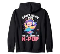 Girl Korean Pop Can't Hear You J'écoute de la K-Pop Sweat à Capuche