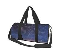 Girl looking at stars - Sac de voyage rond pliable pour le week-end, le week-end, le sport, la gym, noir, taille unique, Noir , Taille unique