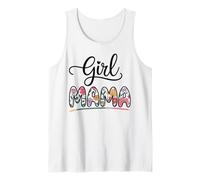 Girl Mama Bold Floral Lettering With Colorful Brushstroke Débardeur