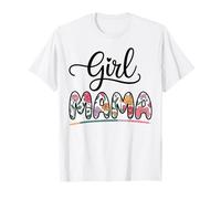 Girl Mama Bold Floral Lettering With Colorful Brushstroke T-Shirt