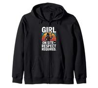Girl on Site Respect Requis Femmes Construction Sweat à Capuche