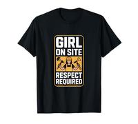 Girl on Site Respect Requis Femmes Construction T-Shirt
