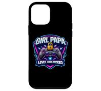 Girl Papa Level Unlocked New Père Dad Daughter Gamer Funny Coque pour iPhone 12 Mini