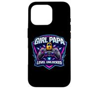 Girl Papa Level Unlocked New Père Dad Daughter Gamer Funny Coque pour iPhone 16 Pro