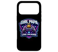 Girl Papa Level Unlocked New Père Dad Daughter Gamer Funny Coque pour iPhone 17 Pro Max