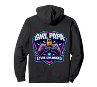 Girl Papa Level Unlocked New Père Dad Daughter Gamer Funny Sweat à Capuche