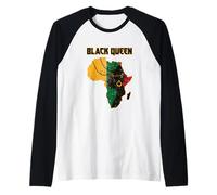 Girl Power African American Queen Africa Roots Juneteenth Manche Raglan