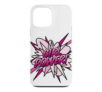 Girl Power Bande dessinée Pop Art Fun Superhero Rose Coque pour iPhone 13 Pro Max