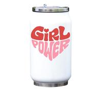 Girl Power Bouteille isotherme en forme de cœur rouge et rose Taille unique
