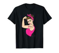 Girl Power Breast Cancer Believe Hope Fight Rosie-Riveter T-Shirt