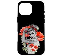 Girl Power Coquelicot Fleur de Rosie la riveteuse Papaver Coque pour iPhone 16 Pro Max