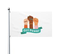 Girl Power Drôle Drapeau De Jardin Durable Drapeaux De Jardin Décoration Pour Intérieure Pelouse Patio 90X150Cm