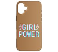 Girl Power féministe avec Grand Logo coloré Coque pour iPhone 16 Plus