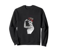 Girl Power GRL PWR Art rétro Moderne Rosie la riveteuse Sweatshirt