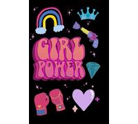 Girl power notebook (black) with dinosaur graphics